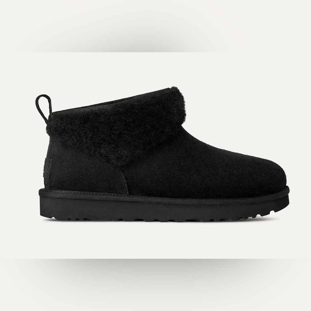UGG Black Suede Slippers
